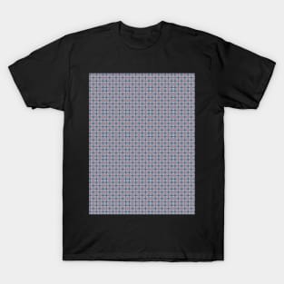 matte red and blue abstract geometric pattern T-Shirt